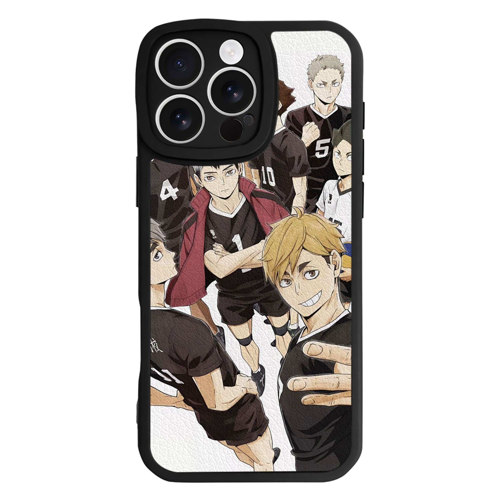 （画像用） ハイキュー!! Haikyu!! 【iPhone 16シリーズ対応】シリコンスマホケース（レザー調） 材質：シリコン